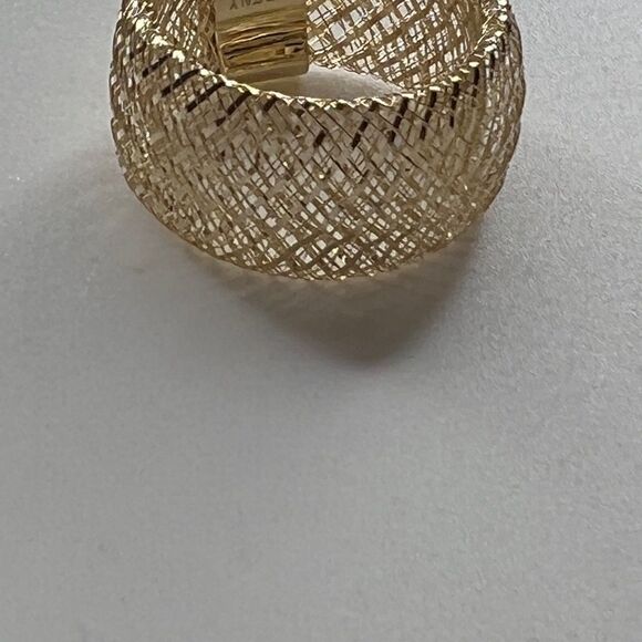 Leslie's 14K Yellow Gold Mesh Stretch Ring – Made in Italy | Lifetime Guarantee - Picture 5 of 12